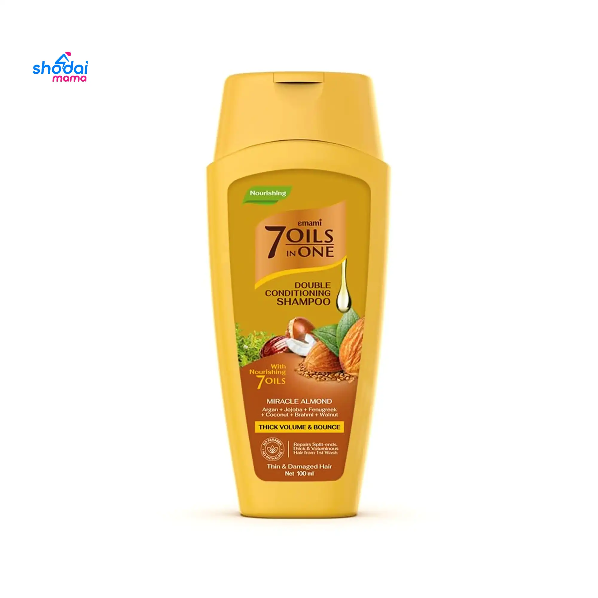 Emami 7 Oils In One Double Conditioner Miracle Almond Shampoo 170ml